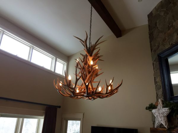 13 light chandelier side view