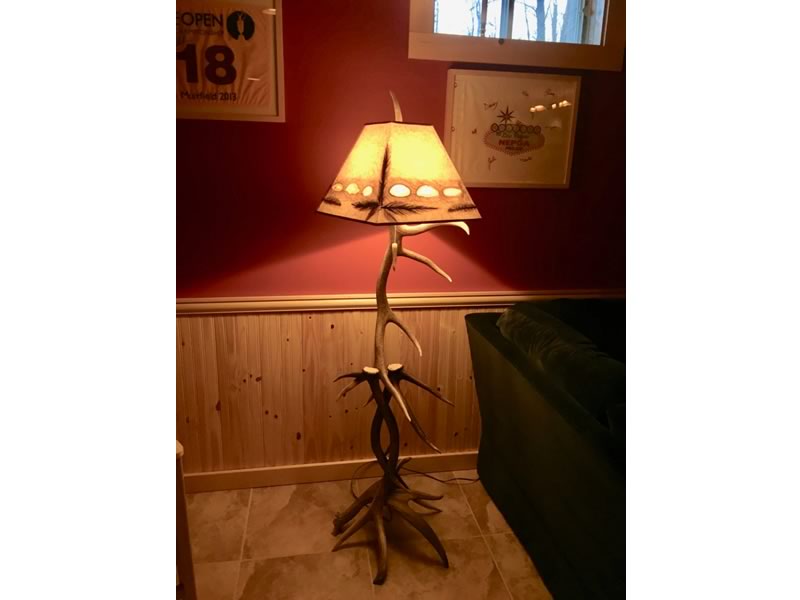 Real Elk Antler Floor Lamp