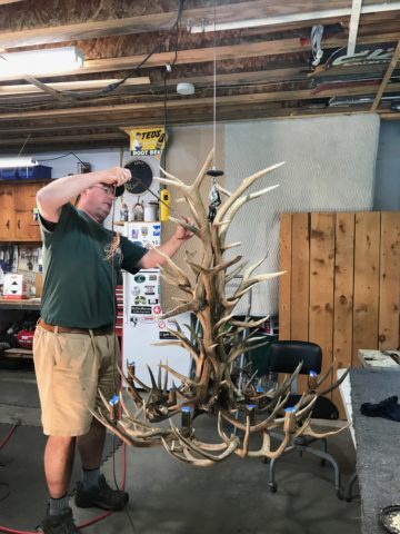 finishing touches elk/deer chandelier