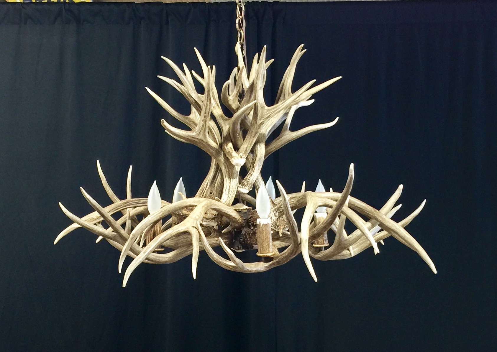 Mule Deer Inverted Antler Chandelier - Mad River Antler