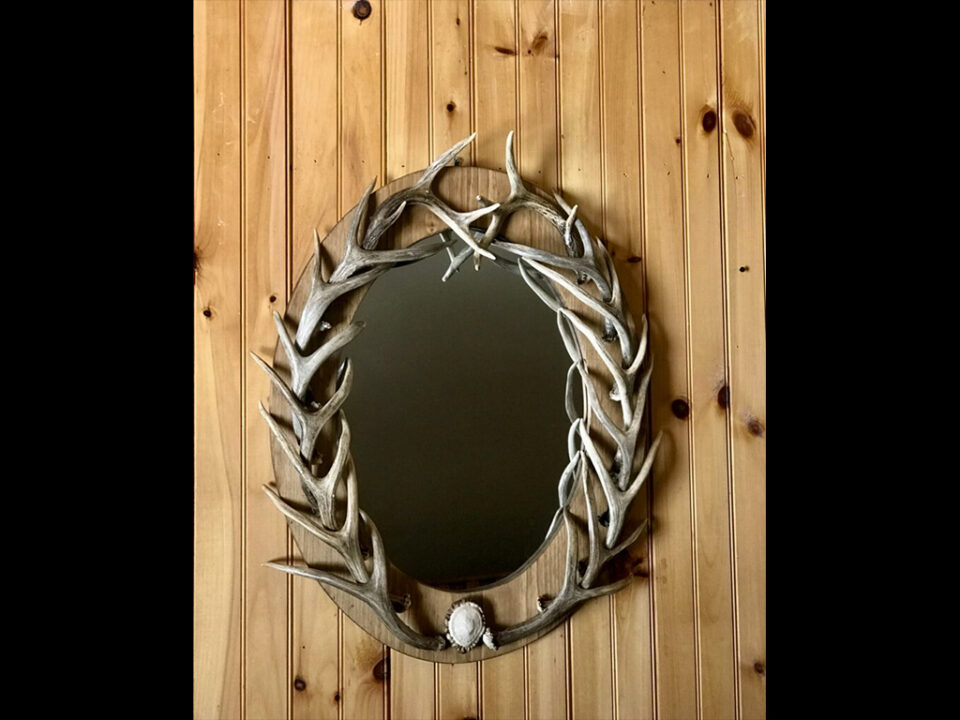 Real Deer Antler Mirror