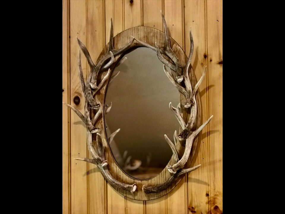 Real Deer Antler Mirror