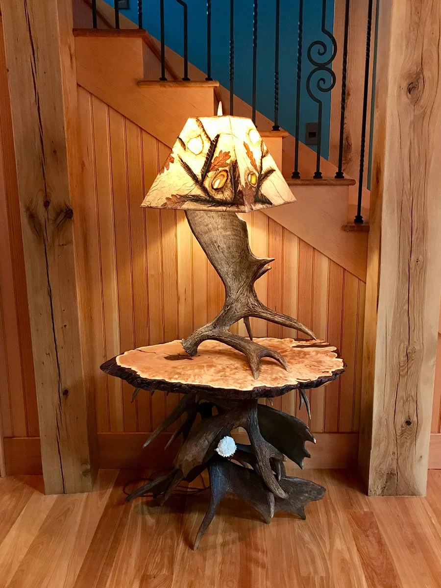 Antler lamp